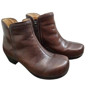 Dansko Chestnut Leather Clogs